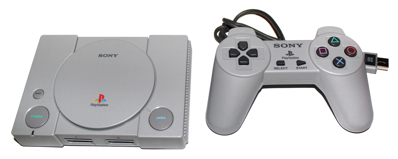 PlayStation_Classic_Konsole_+_Controller_(transparenter_Hintergrund)